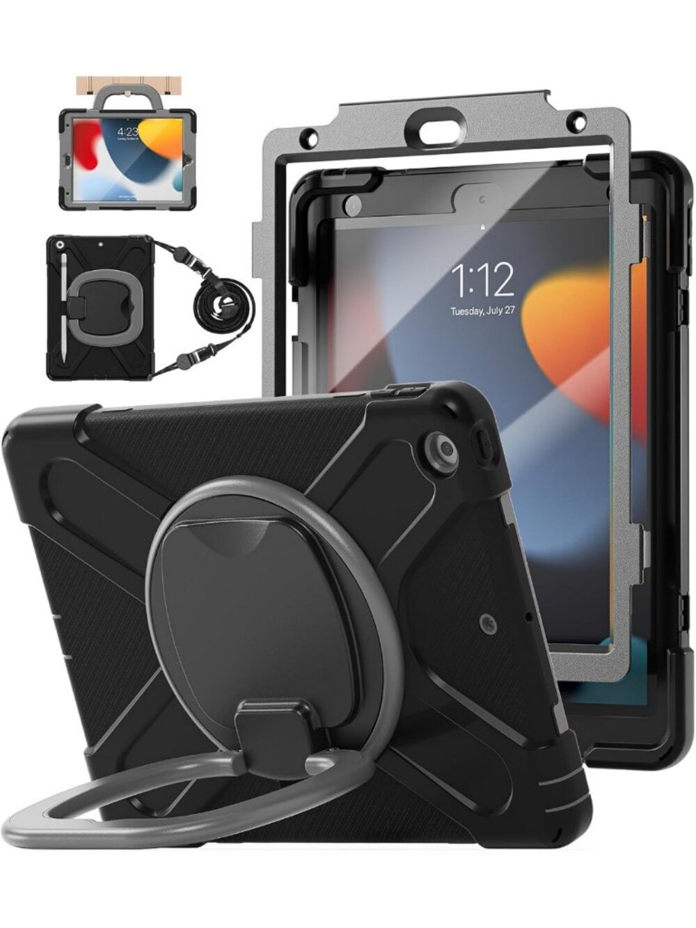 Shockproof iPad Case for 9th/8th/7th Gen (10.2 inch) - Durable, Lightweight